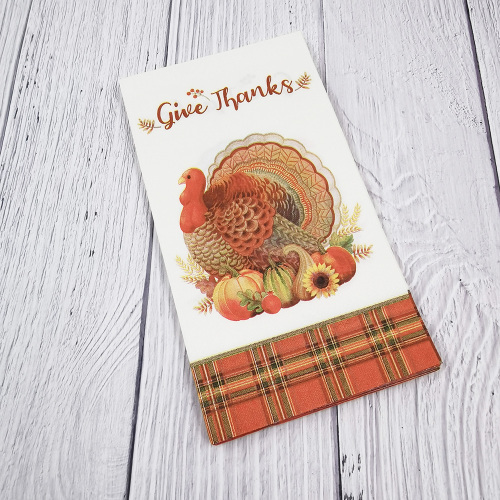 Give Thanks Decorations for Autumn Leaves Fall Harvest Wedding Table Disposable Centerpiece Decor Paper Napkins
