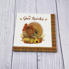 Give Thanks Decorations for Autumn Leaves Fall Harvest Wedding Table Disposable Centerpiece Decor Paper Napkins