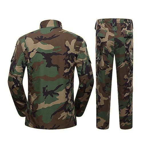 Vestido del ejército uniforme de la ropa del traje militar del Solider del bosque
