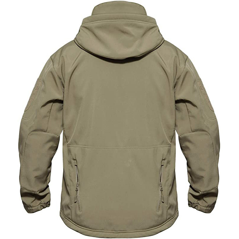 khaki tactical coat military softshell jacket tactical cold weather jacket