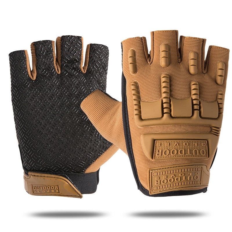 Brown Tactical Gloves Military Gloves Hard Knuckle