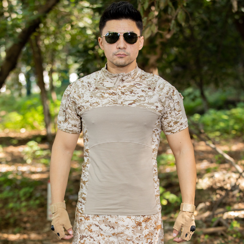 New Tactical Short Sleeve Frog Uniform Solid Color Three Generation Cotton Knit Foreign Army Uniform