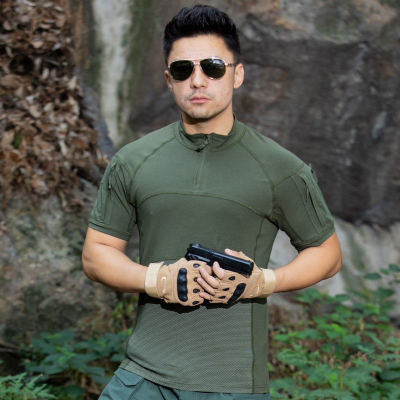 New Tactical Short Sleeve Frog Uniform Solid Color Three Generation Cotton Knit Foreign Army Uniform