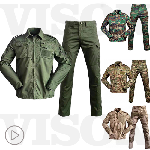 Dreifarbige Desert Tactical Combat Camouflage Professionelle Militäruniform für Kriegsspiele