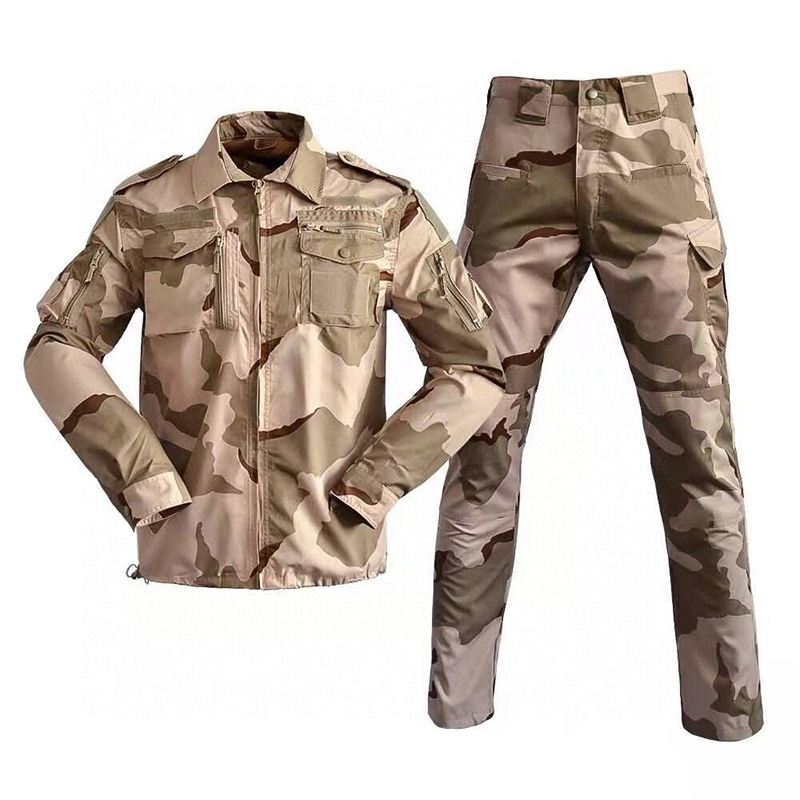 Tri-color Desert Tactical Combat Camouflage Professional Military Uniform for Wargames