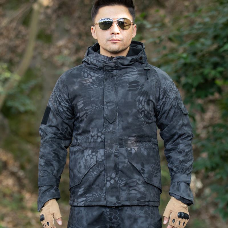 タクティカルウインドブレーカーコートストーム厚くコート防水屋外ハイキングジャケット