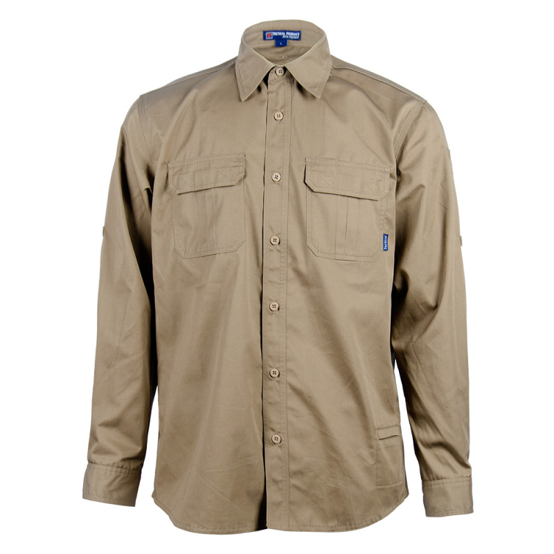 Multi-Pocket Outdoor Shirt Men Work Shirt Tactical Sports Sweat Releasing Long Sleeve Nylon Shirt