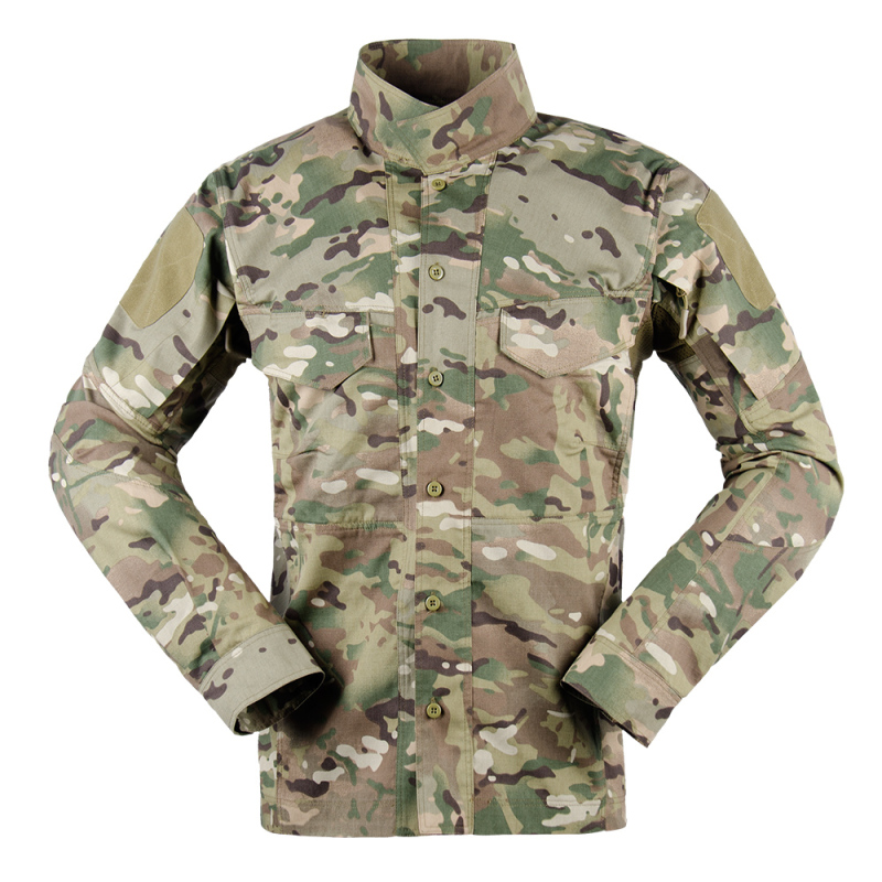 Exército Camouflage Plain Shirt Combate novo Camisa Tática de Estilo