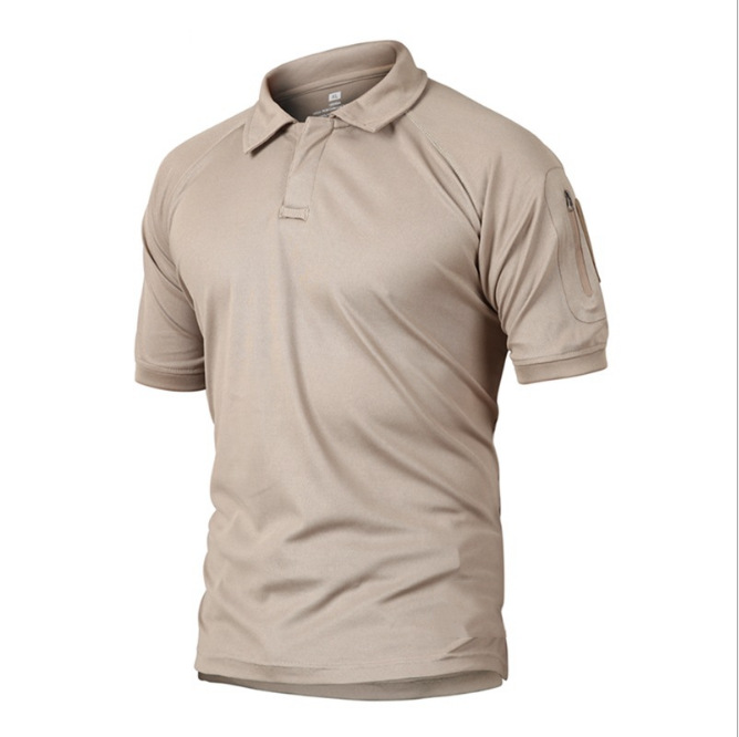 Camiseta de polo militar de verano de secado rápido para hombres