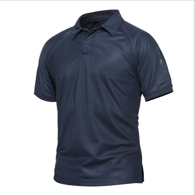 Camiseta de polo militar de verano de secado rápido para hombres