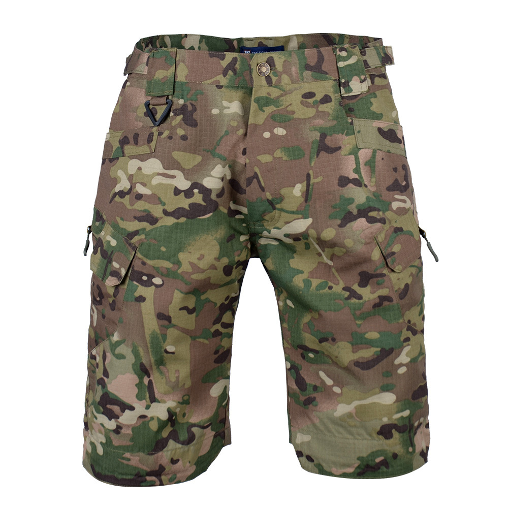 Men's Waterproof Anti tearing rib top teMilitary Tactical Short Pants Hiking Hunting Multi Pockets Safari Cargo Pant Trousers