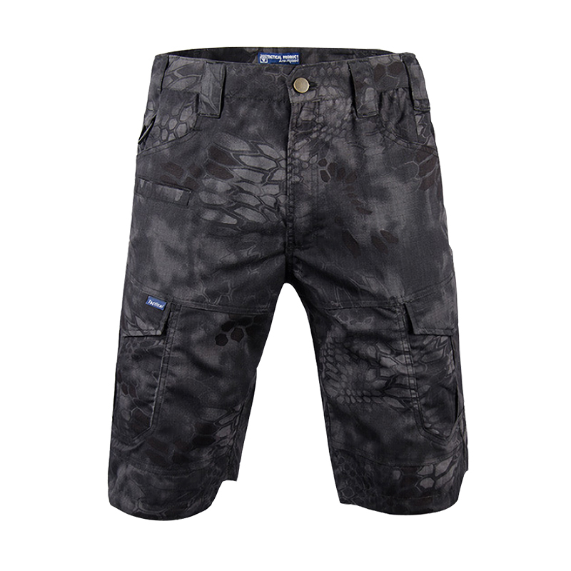 Men's Waterproof Rib Stop Military Tactical Short Pants Combat Pant Hiking Hunting Multi Pockets Cargo Worker Pant