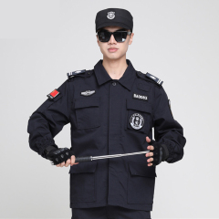 Security work suit for training long sleeve summer secret service property Long Sleeve Black work uniform