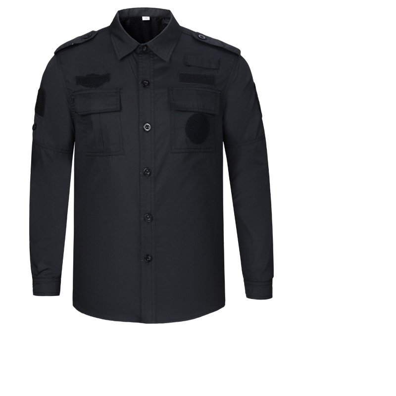 Security work suit for training long sleeve summer secret service property Long Sleeve Black work uniform