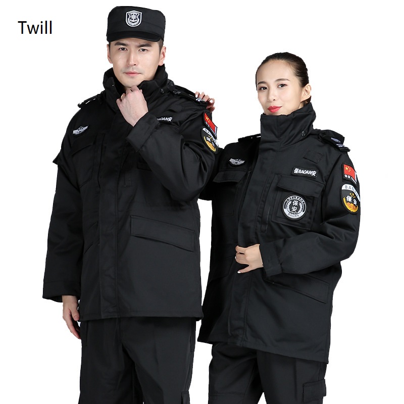 Security training coat special cotton coat in winter thickened cold and warm property security duty special training coat