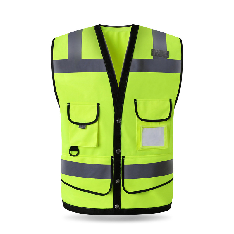 Automobile Motorcycle Reflective Safety Vest Yellow High Visibility Night Warning Safety Coat for Traffic Car Summer Mesh Vest