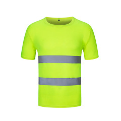 reflective T-shirt reflective vest summer breathable men's short sleeve overalls workers reflective vest fluorescent garment
