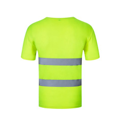 reflective T-shirt reflective vest summer breathable men's short sleeve overalls workers reflective vest fluorescent garment