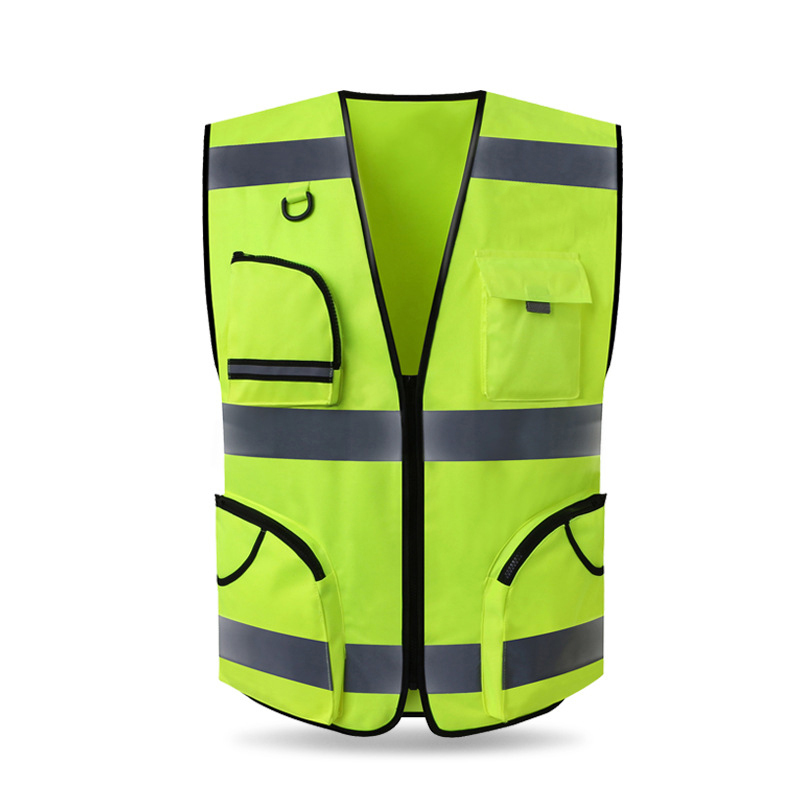 Automobile Motorcycle Reflective Safety Vest Yellow High Visibility Night Warning Safety Coat for Traffic Car Summer Mesh Vest