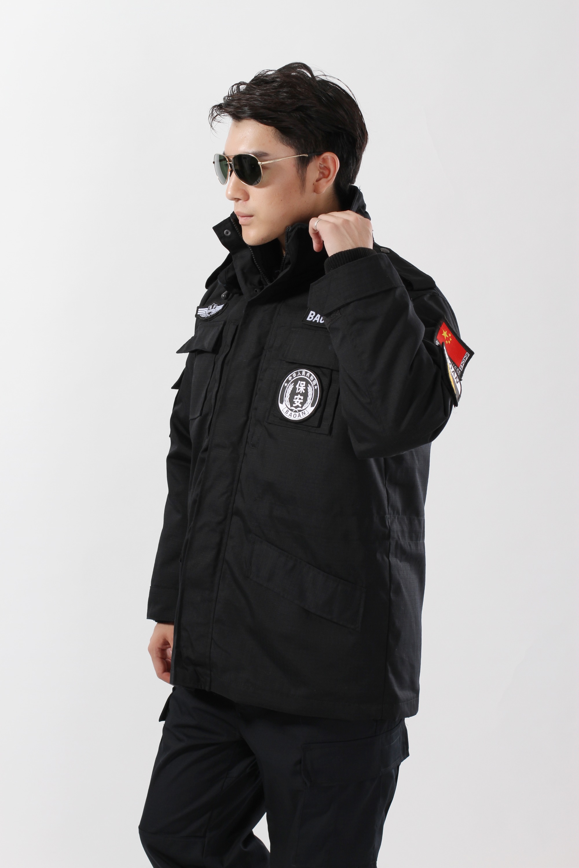 Security training coat special cotton coat in winter thickened cold and warm property security duty special training coat