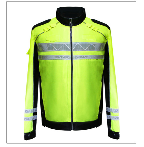 Reflective jacket Men's high visibility waterproof safety quilted jacket