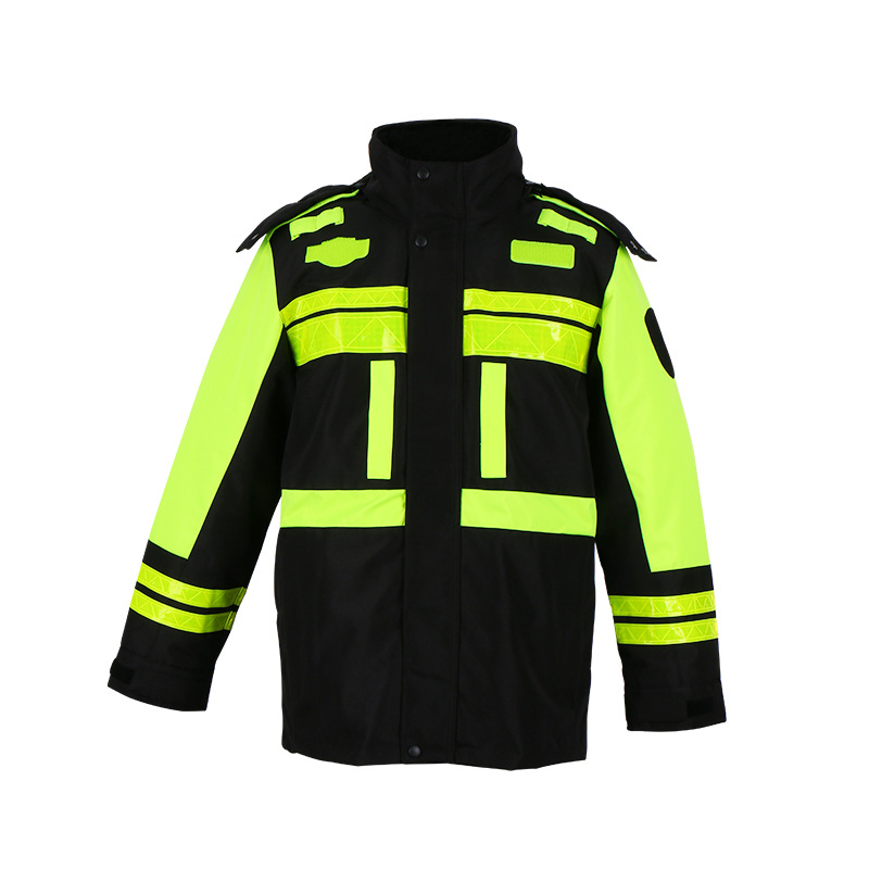 Reflective jacket Men's high visibility waterproof safety quilted jacket