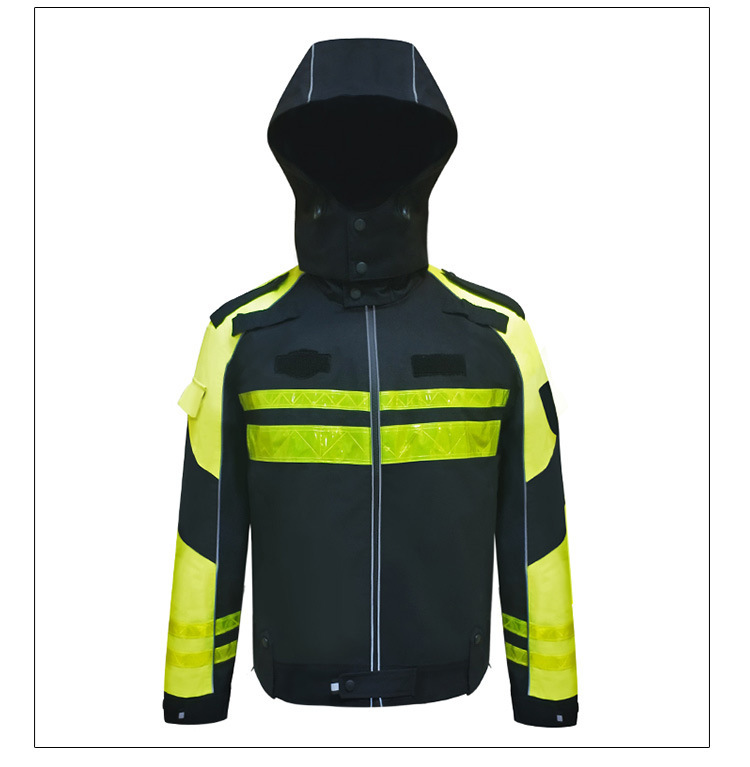 Reflective jacket Men's high visibility waterproof safety quilted jacket