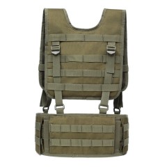 Tactical Padded Battle Belt Vest with Detachable Suspender Straps Airsoft Combat Duty Belt with Comfortable Pads and Removable Harness for Outdoors Training