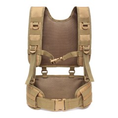 Tactical Padded Battle Belt Vest with Detachable Suspender Straps Airsoft Combat Duty Belt with Comfortable Pads and Removable Harness for Outdoors Training