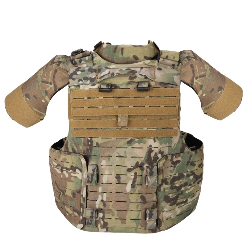 full protective shoulder and collar combat molle army plate carrier under military tactical vest