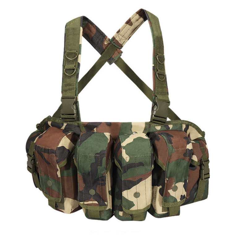 Durable Tactical Recon Chest Vest Military Paintball Hunting Fanny Pack with Mag Pouch For Airsoft Hunting