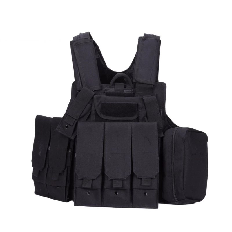 Outdoor Cycling Chest Rig Vest Tactical Molle Carrier Armor Body Bulletproof Vest Steel Wire Commando Plates with Pouches