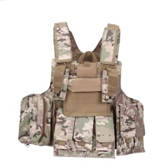 Outdoor Cycling Chest Rig Vest Tactical Molle Carrier Armor Body Bulletproof Vest Steel Wire Commando Plates with Pouches