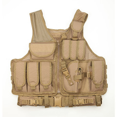 MOLLE Airsoft Combat Tactical Vest Army Vest with Gun Holster Molle Carrier Vest