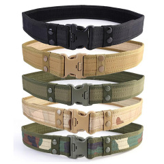 Army Military Tactical Belt Men's Black Special Forces Safety Waist Support Camo Belt Nylon Male Combat Waistband Outdoor