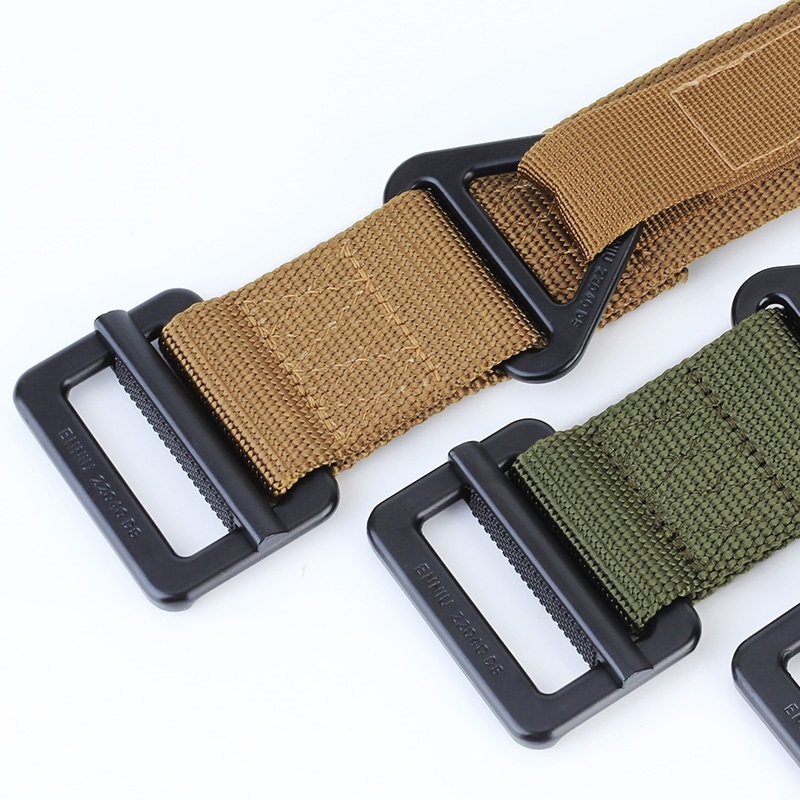 Black CQB Military Combat Tactical Canvas nylonwaist belt Duty Rescue outdoor Waistband Adjustable Belt