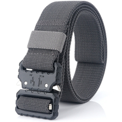 black zinc alloy buckle military tactical belt high fabric elastic thick nylon army belt for men