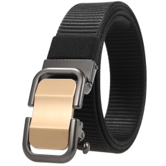 Nylon belt men's automatic buckle belt fashion trend summer military braided belt