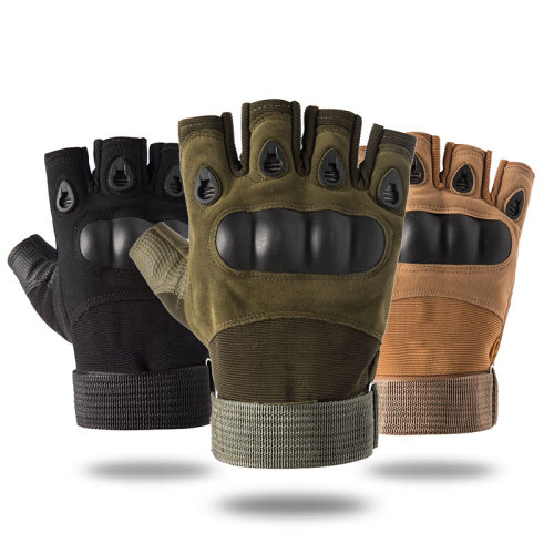 Outdoor Men's Half Finger Tactical Hand Gloves Army Combat Anti-slip Military Bicycle Airsoft Hiking Climbing Shooting Men Glove