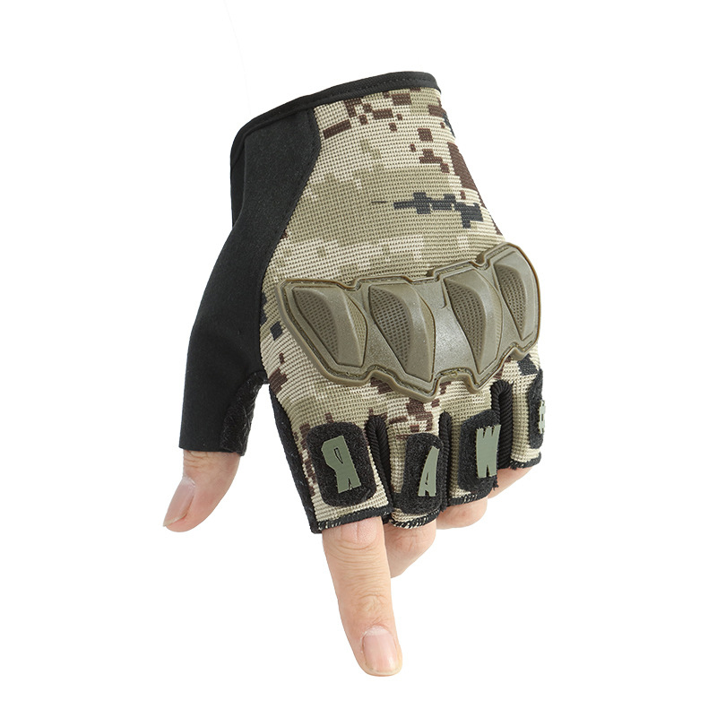 Wholesale Half Finger Hard Knuckle Protective Tactical Military Gloves