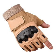 Hard Knuckle Half Gloves Police And Military Tactical Leather Outdoor Training Tactical Gloves