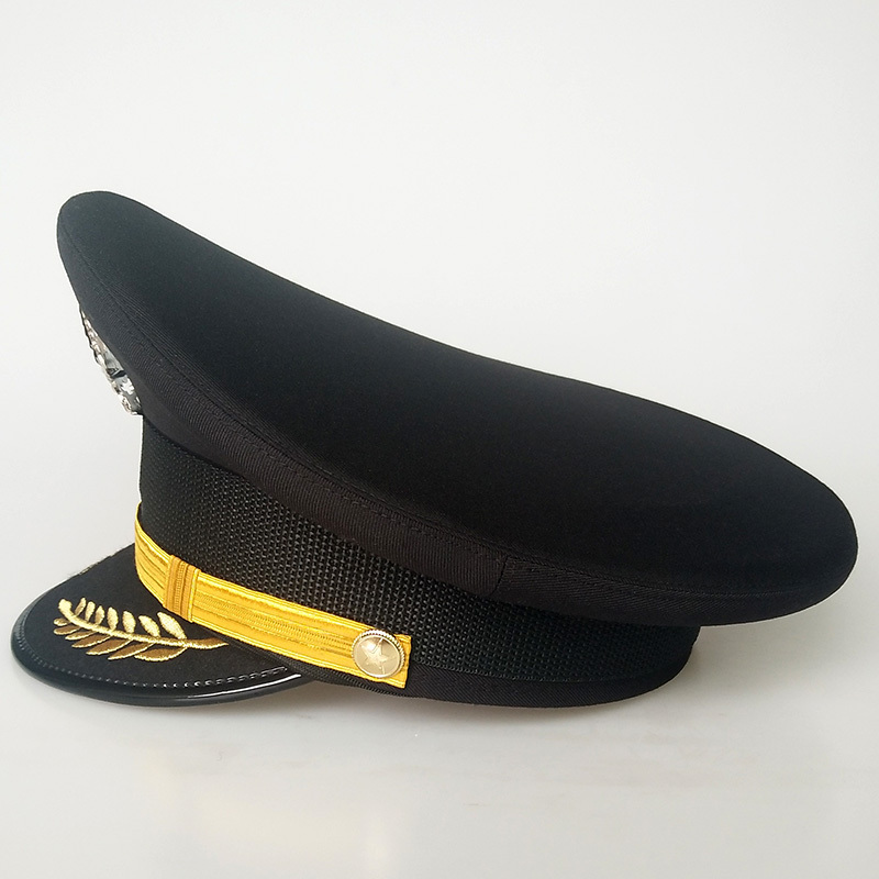 Mens Hat Classic Uniform Polyester Mesh Peaked Cap Army Military Beret Cap