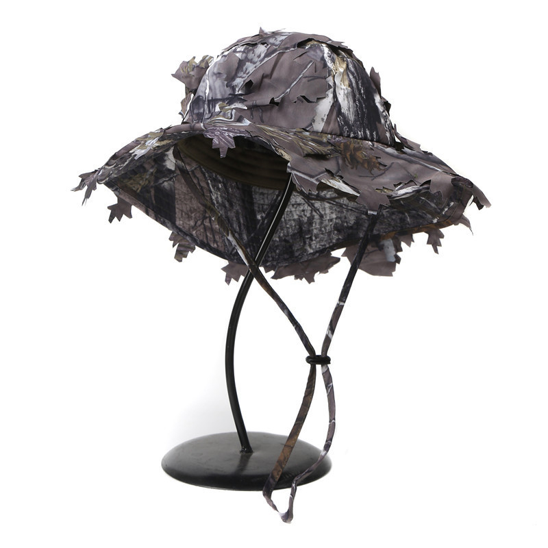 Military Jungle Camouflage Hats Outdoor 3D Leaf Tactical Army Baseball Hat