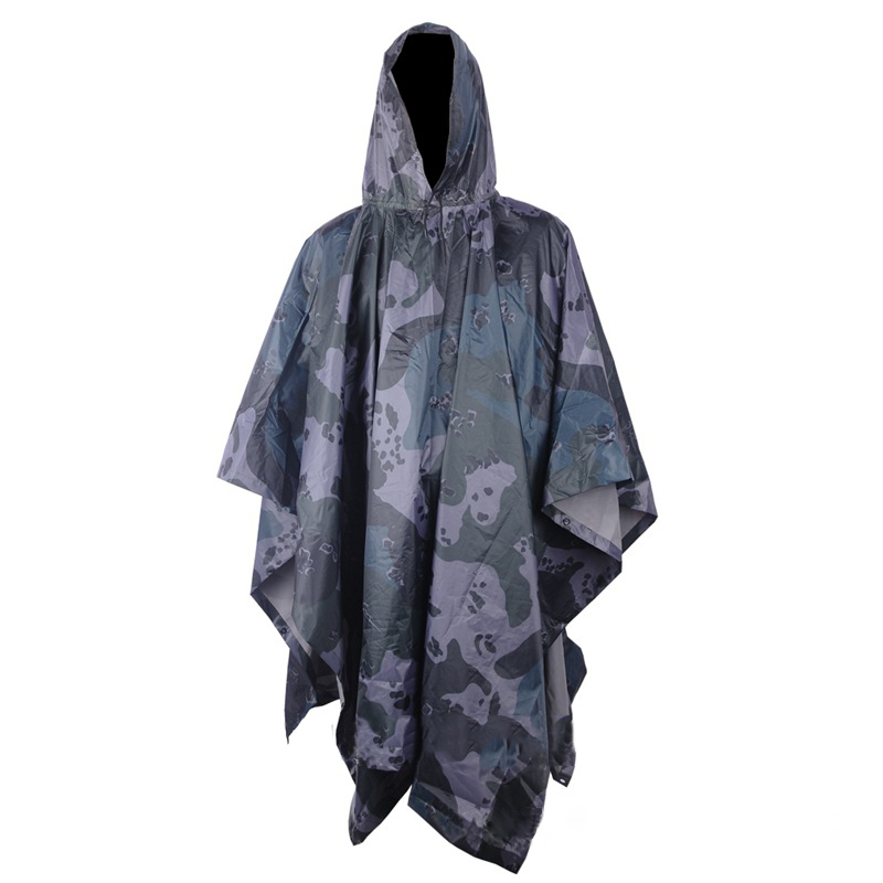 Hunting Military Camo Army Clear Jungle Polyester Pvc Long Multifunction Outdoor Camping Rain Raincoat