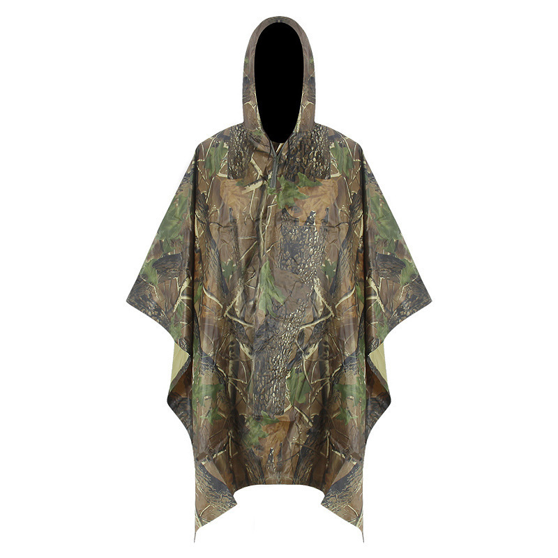 Tactical raincoat three in one multifunctional camouflage fashion cloak adult waterproof outdoor riding poncho