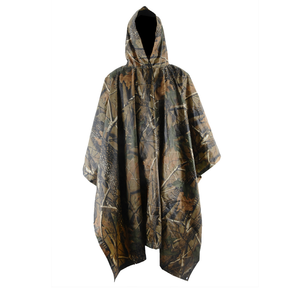 Hunting Military Camo Army Clear Jungle Polyester Pvc Long Multifunction Outdoor Camping Rain Raincoat