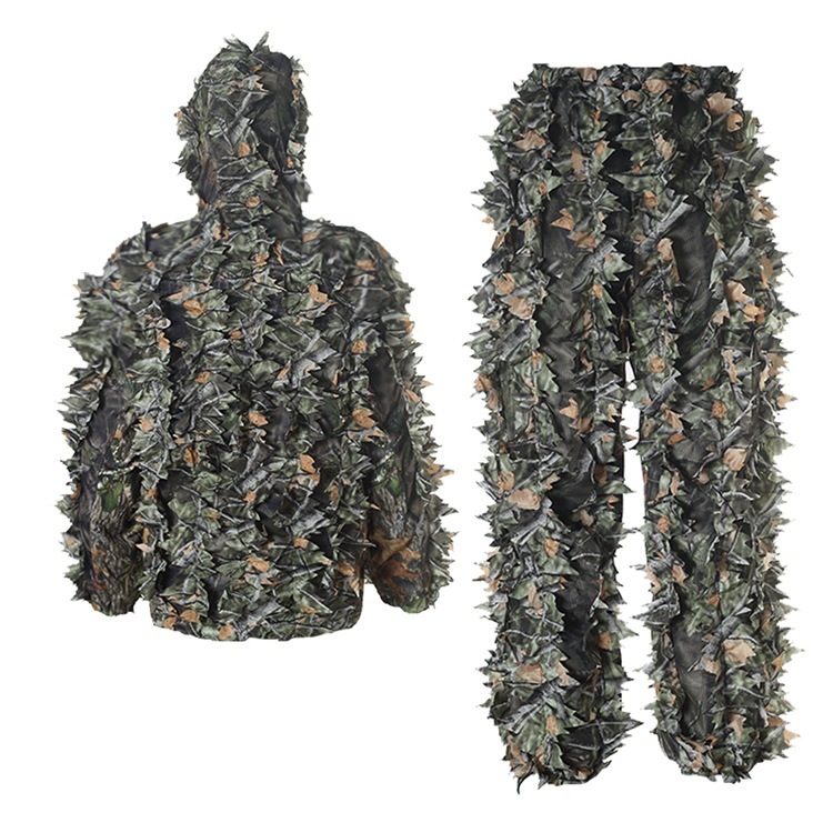 Leaf camouflage clothes Ghillie suit 3D bionic three-dimensional training clothes real CS leaf Ghillie suit