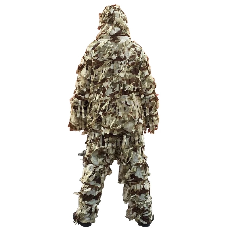 3D Leaf Army Camo Ghillie Suit Airsoft Sniper Tactical Hunting Suit Breathable Hunting Clothing