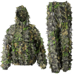 Leaf camouflage clothes Ghillie suit 3D bionic three-dimensional training clothes real CS leaf Ghillie suit