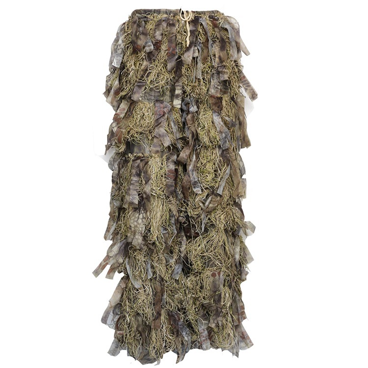 Custom leaf wool mixed with brown ghillie suit wilderness survival jungle bionic camouflage ghillie suit